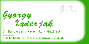 gyorgy kaderjak business card